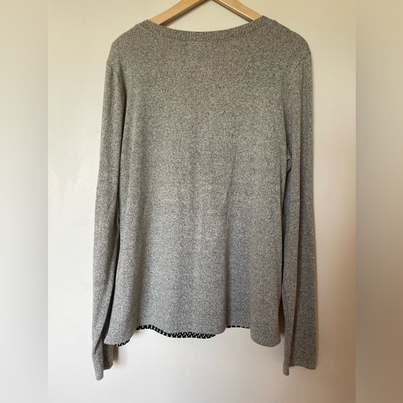 Le Lis StitchFix Gray Black Lightweight Sweater Diamond Pattern Casual Sz Large - Picture 8 of 8